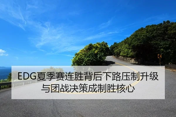 EDG夏季赛连胜背后下路压制升级与团战决策成制胜核心